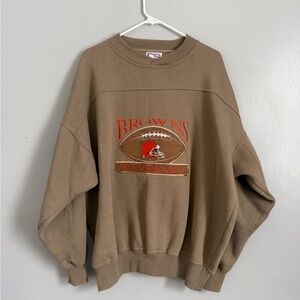 Vintage 90s Cleveland Browns Sweatshirt Crable Sportswear Embroidered SZ XL